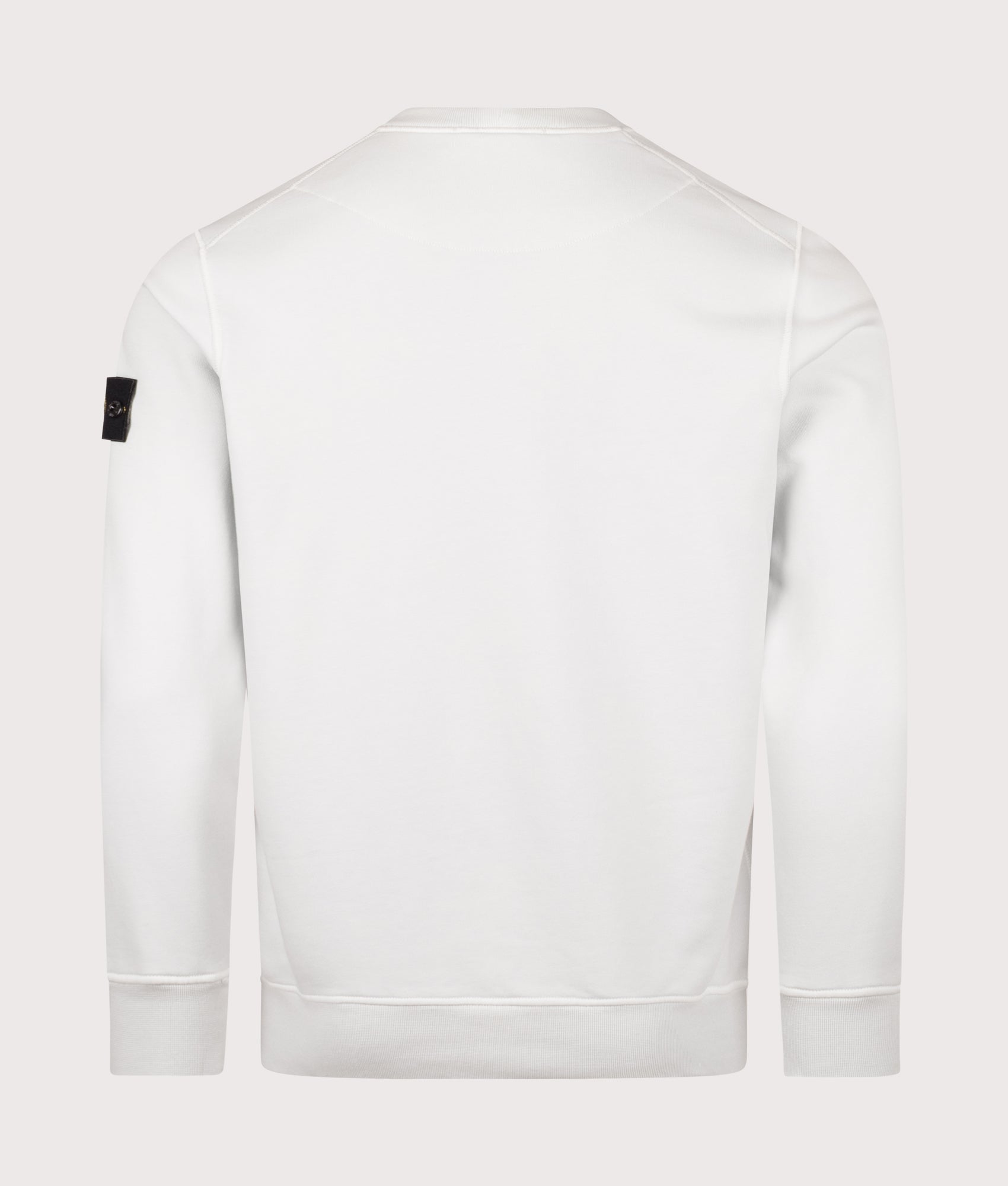 Stone Island Organic Cotton Crewneck Sweatshirt in Sky Blue at EQVVS Menswear. Back shot. 
