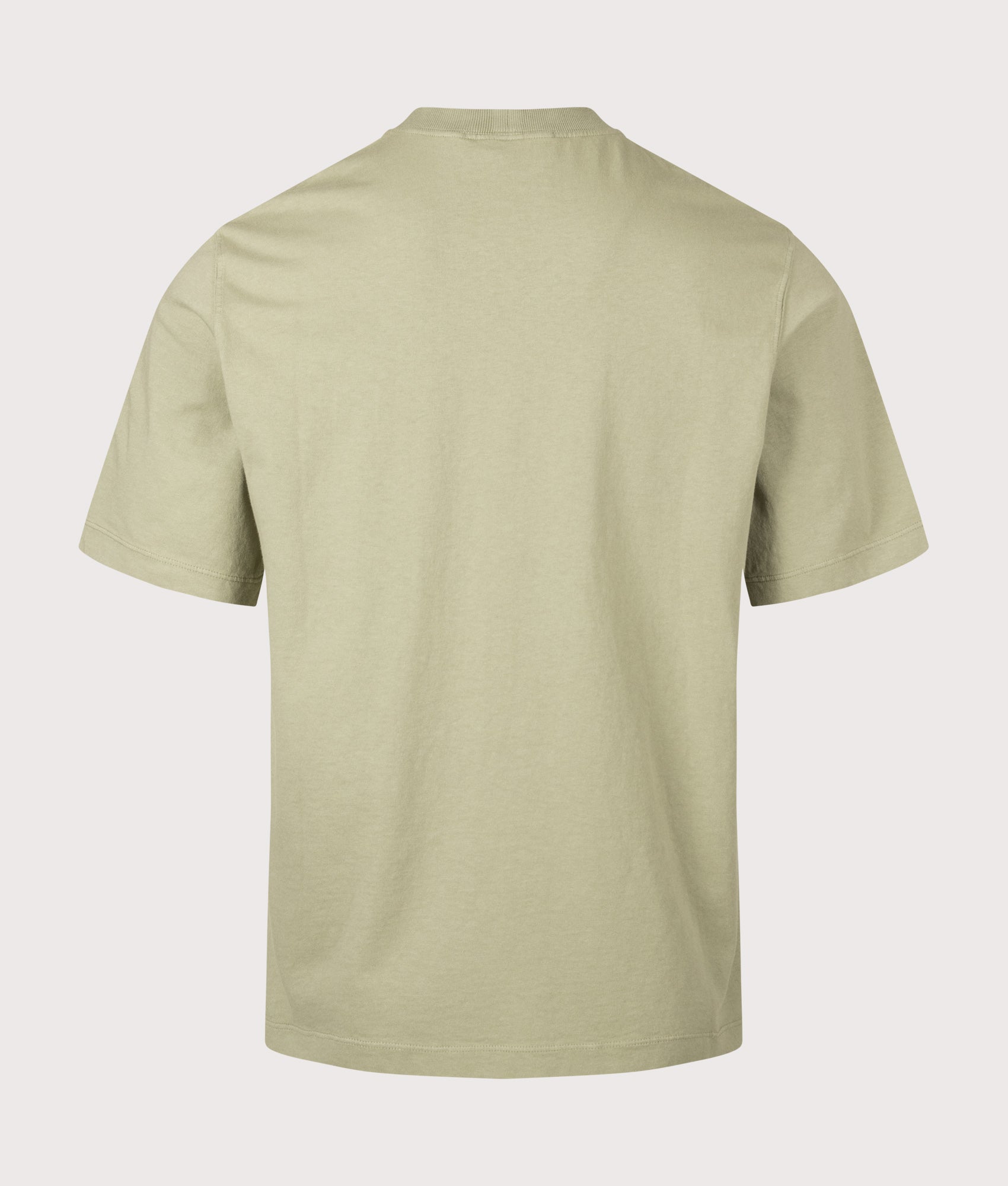 Stone Island Combed Organic Cotton Jersey T-Shirt in Laurel Green at EQVVS Menswear. Back shot.