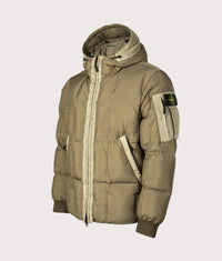Garment Dyed Crinkle Reps NY Down Jacket: V005G Military Green 