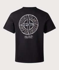 ‘Stone’ Back Print T-Shirt: V0029 Black 