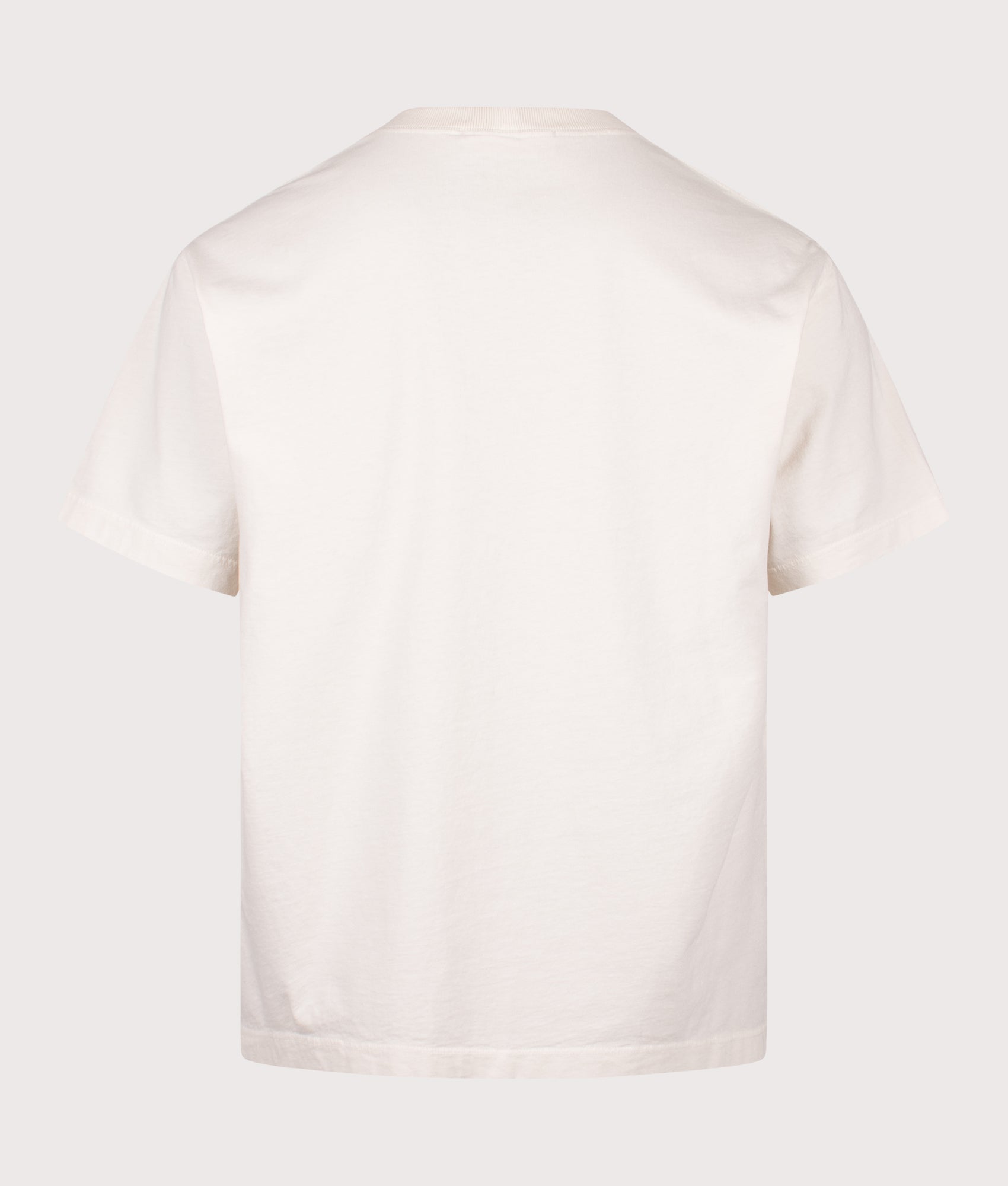 Stone Island Compass Patch T-Shirt in Ivory at EQVVS Menswear. Back shot.