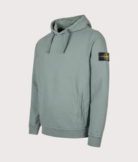 Brushed Organic Cotton Fleece Hoodie: V005T Ocean Green 
