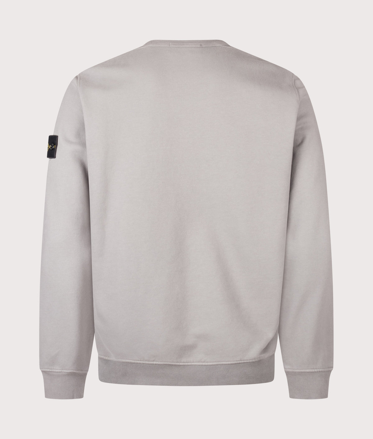 Stone Island Brushed Organic Cotton Fleece Sweatshirt in Gray at EQVVS Menswear. Back shot.