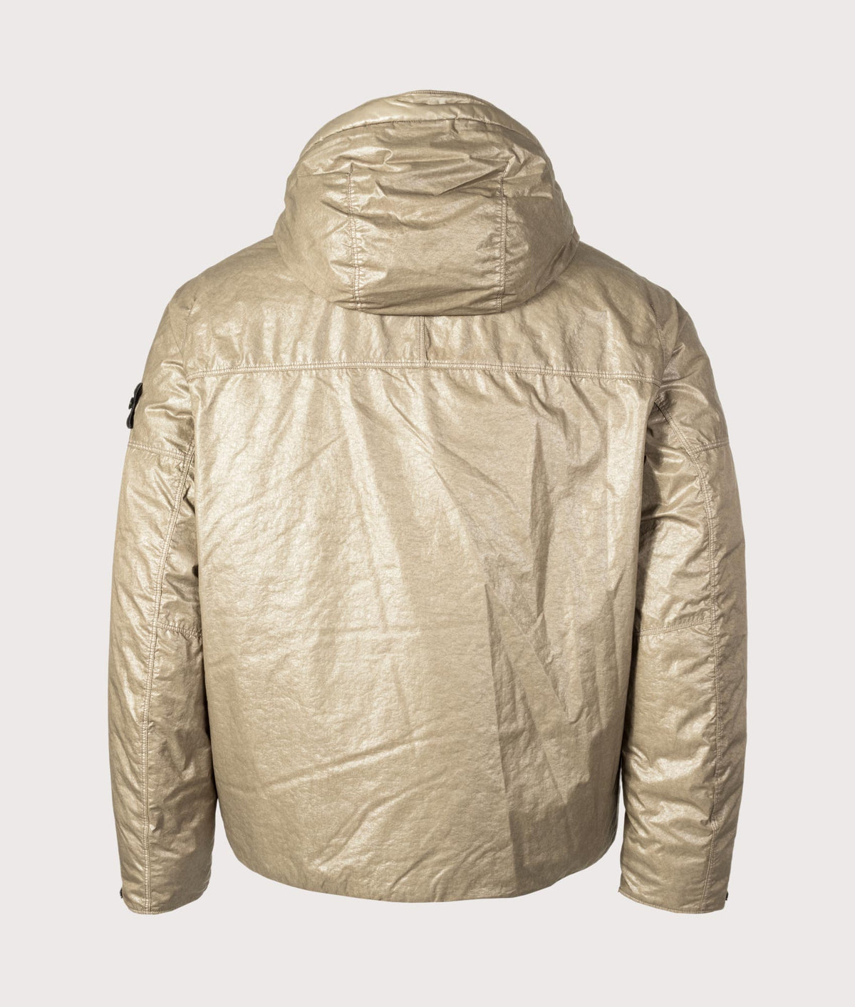 Light Nylon 3L-TC Down Jacket in Military Green at EQVVS Menswear. Back shot.