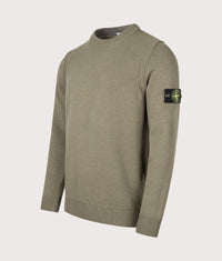 Lambswool Crewneck Jumper: V005G Military Green 
