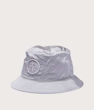 Nylon Metal Bucket Hat in Pearl Grey | STONE ISLAND | EQVVS