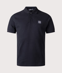 Compass Patch Polo Shirt: V0020 Navy Blue 