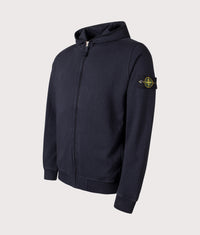 Malfilé ‘Old’ Treatment Full Zip Hoodie: V0020 Navy Blue 