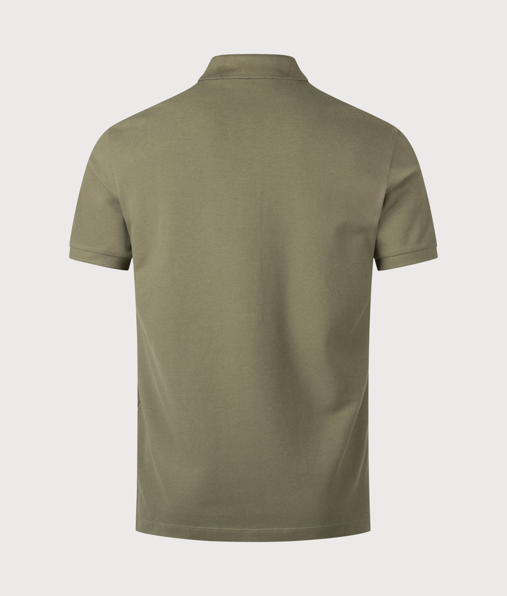 Stone Island Compass Patch Polo Shirt in Military Green at EQVVS Menswear.  Back shot 