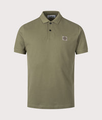 Slim Fit Compass Patch Polo Shirt: V005G Military Green 