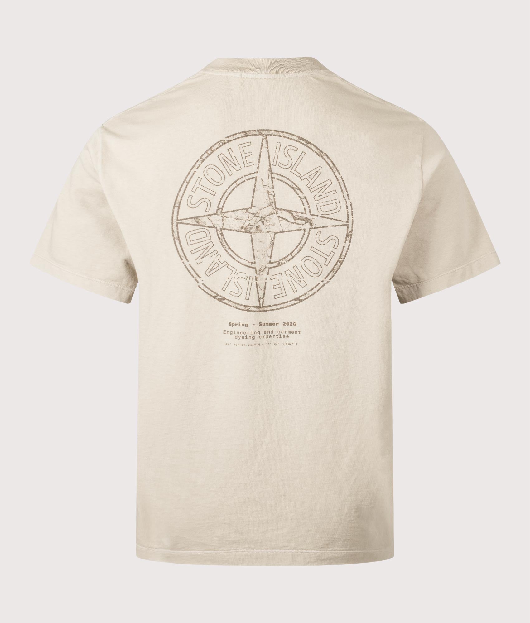 ‘Stone’ Back Print T-Shirt in Desert Sand | Stone Island | EQVVS | Back shot
