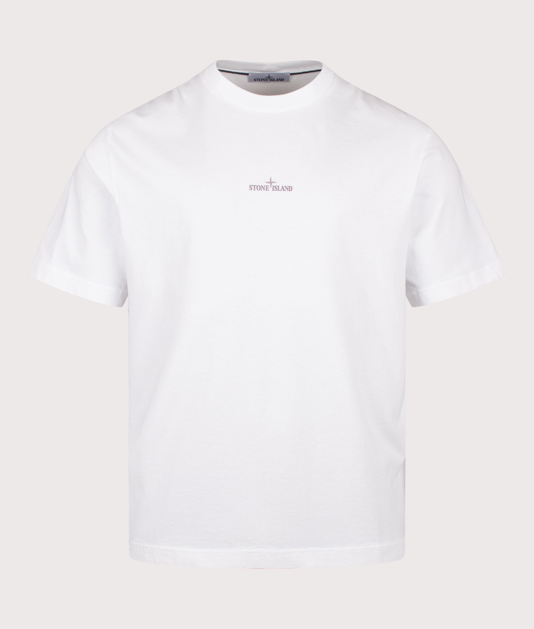 Stone island Carlo Rivetti T-Shirt in White at EQVVS Menswear. Front shot.