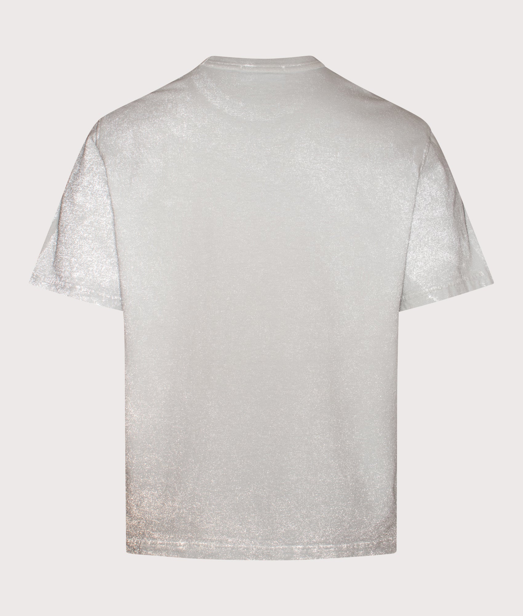 Stone Island Reflective Compass Badge T-Shirt in Sky Blue at EQVVS Menswear. Reflective back shot.