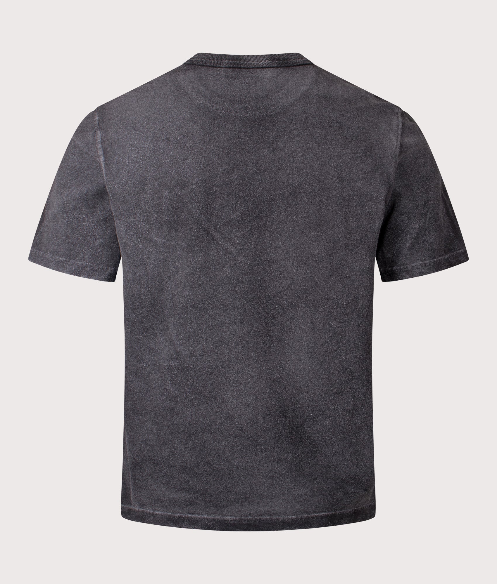 Stone Island Reflective Compass Badge Short Sleeve T-Shirt in Black at EQVVS Menswear. Back shot.