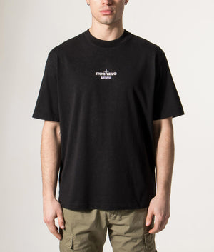 Archivio' print T-Shirt in Black | STONE ISLAND | EQVVS