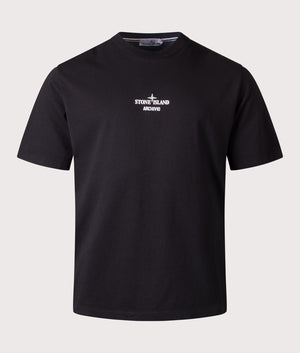 Archivio' print T-Shirt in Black | STONE ISLAND | EQVVS