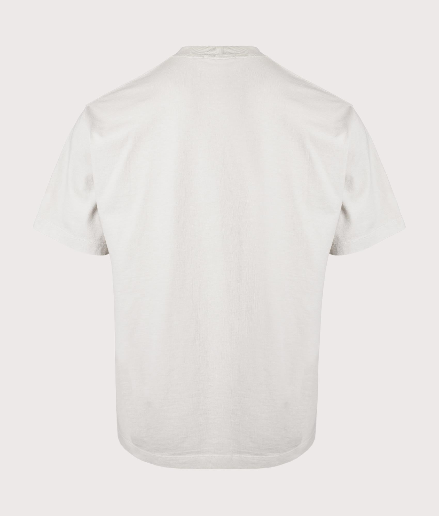 Stone Island Compass Patch T-Shirt in Pearl Grey at EQVVS Menswear. Back shot.