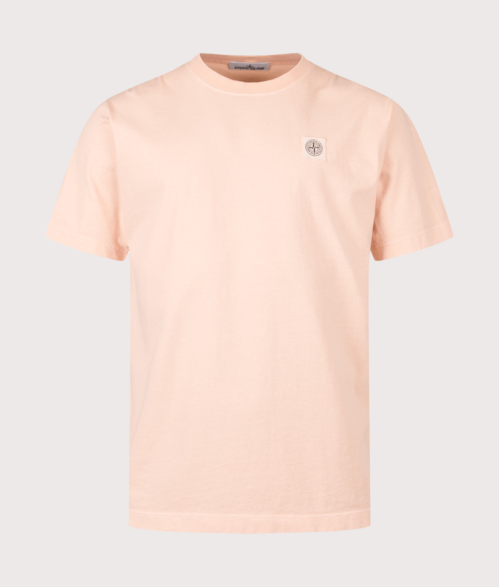 Compass Patch T-Shirt in Chalk Pink | 100% Cotton | Stone Island | EQVVS | Front shot 