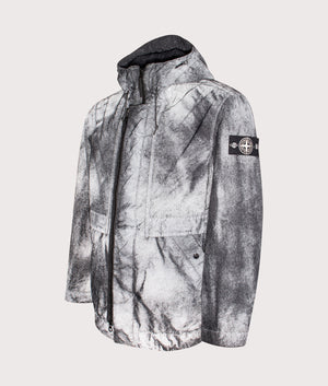 Relaxed Fit Dense Nylon-TC Hand Sprayed Reflective Jacket | STONE