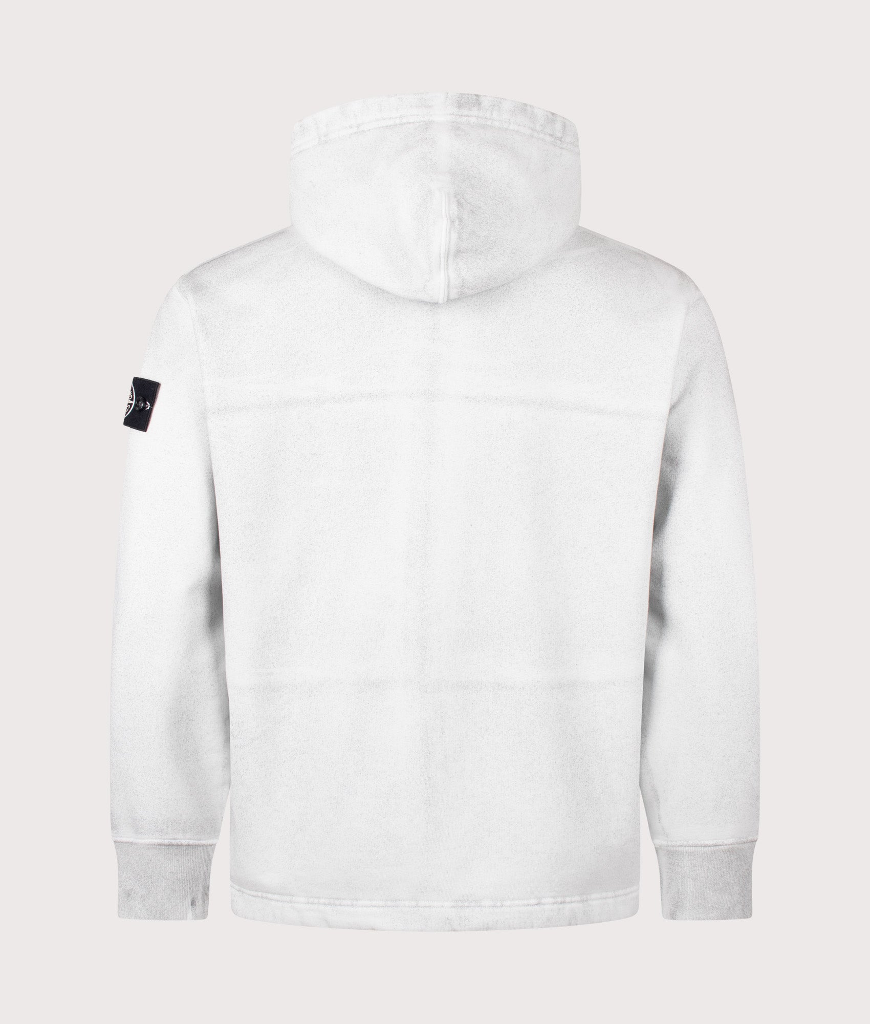 Stone Island Oversized Reflective Garment Lamination Zip-up Hoodie in Sky Blue at EQVVS Menswear. Back shot.