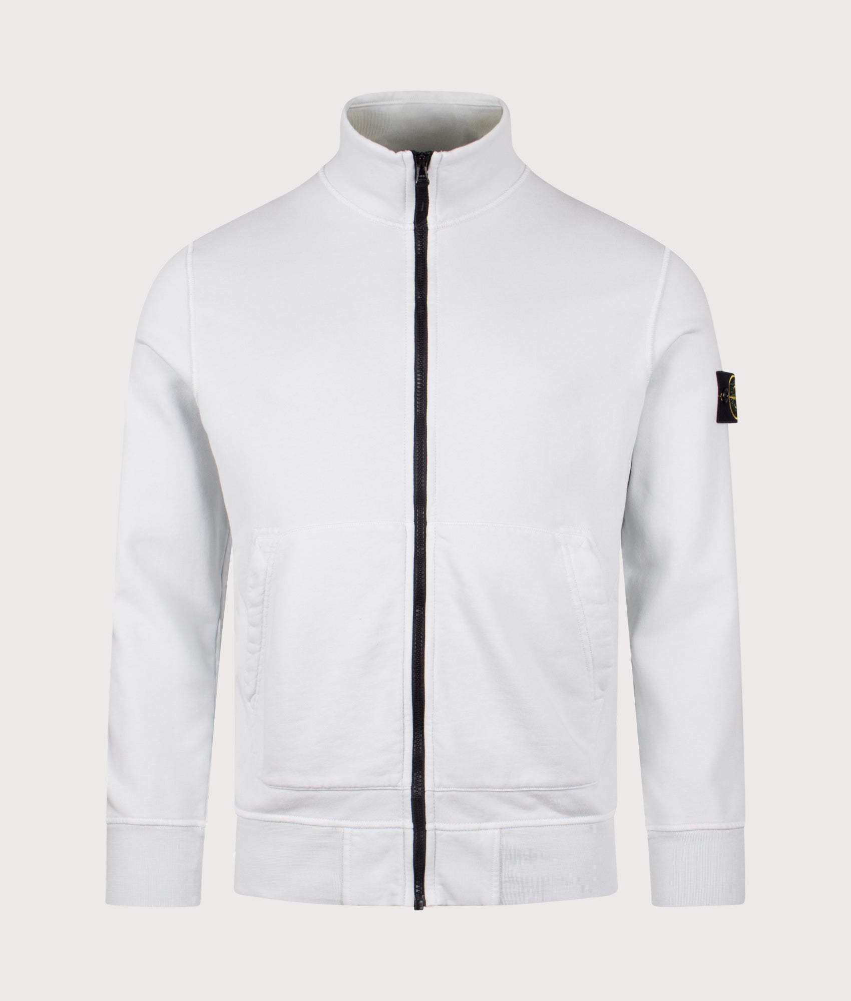 Organic Cotton Track Jacket by Stone Island in Sky Blue. Shot by EQVVS. Front shot.