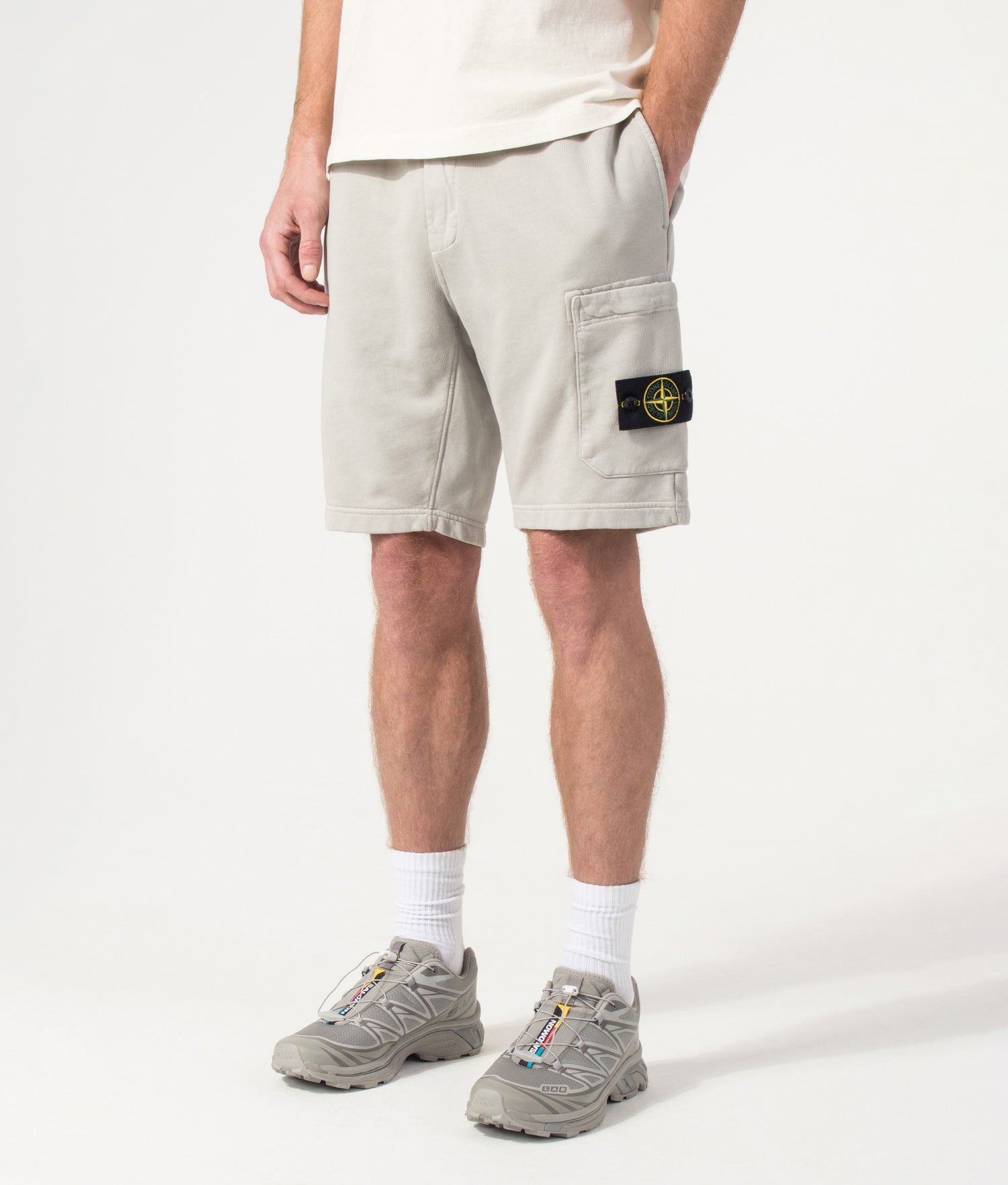 Shorts in Pearl Grey | STONE ISLAND | EQVVS