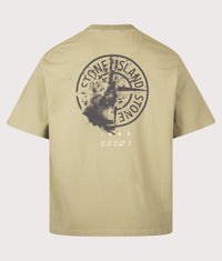 Regular Fit Organic Cotton 'DESERT' Print T-Shirt: V005N Laurel Green 