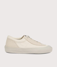 Canvas Suede Low Top Trainers: V0093 Ivory 