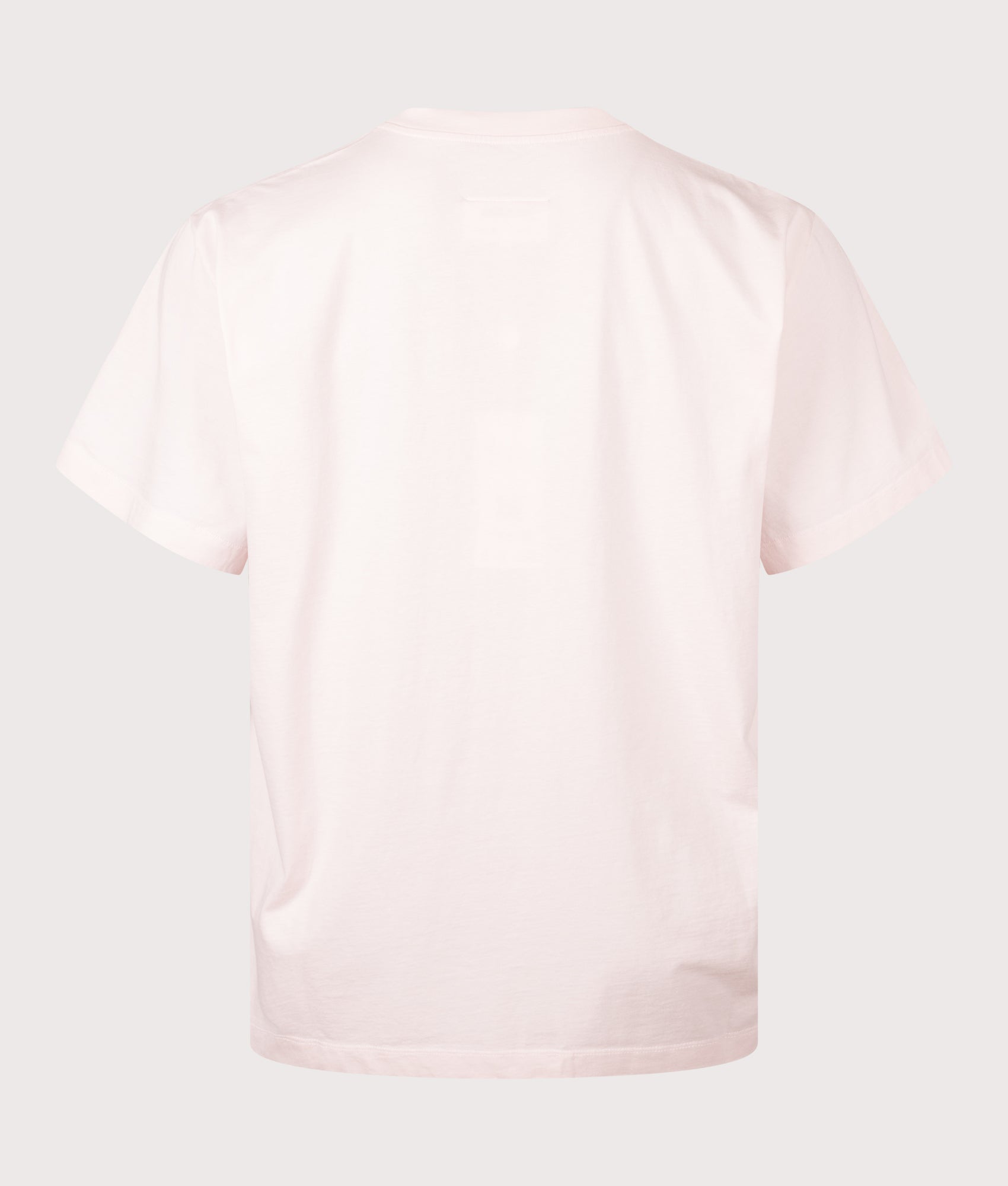 MM6 Maison Margiela Numeric Cotton T-Shirt in Pink at EQVVS Menswear. Back shot.