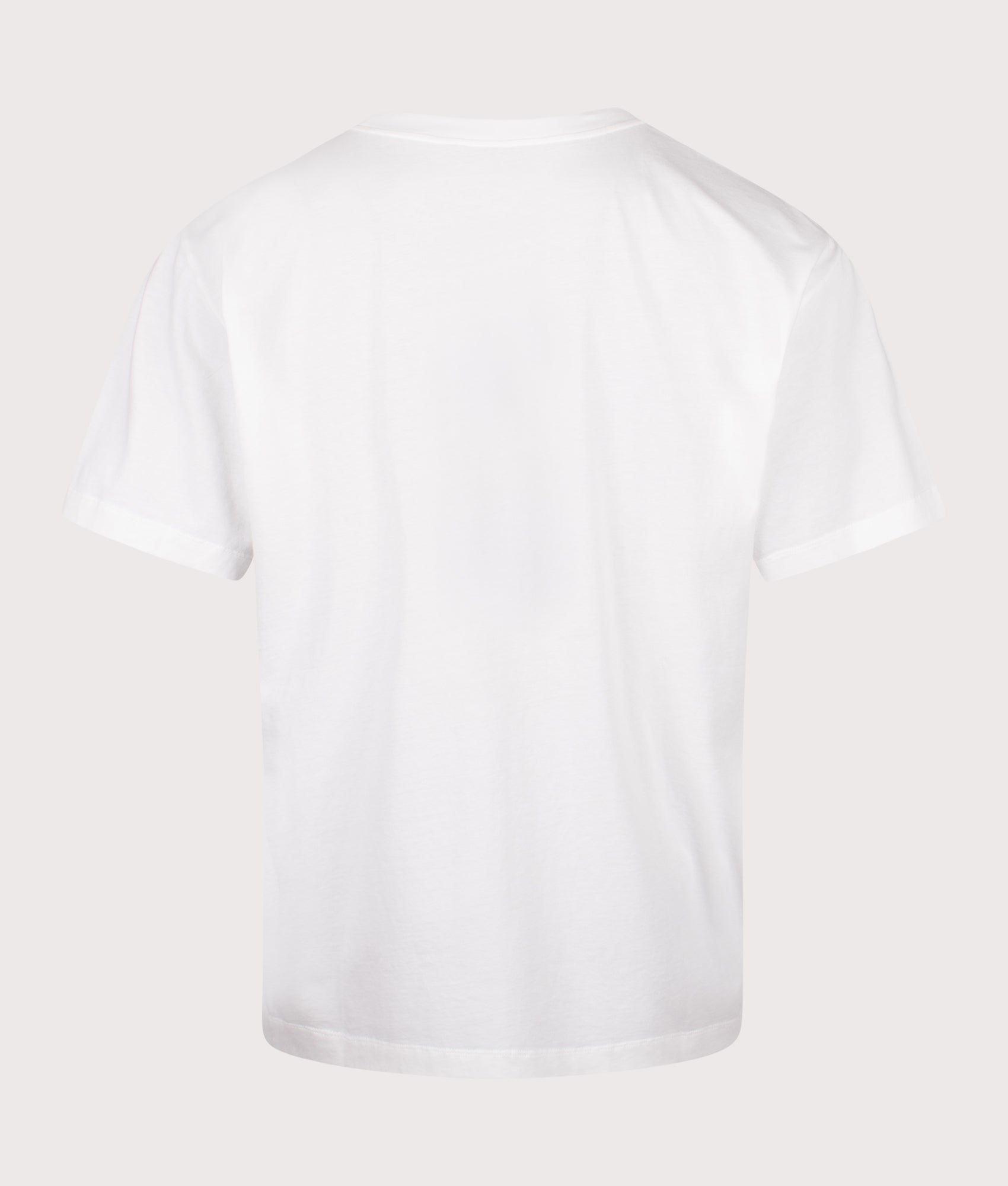 MM6 Maison Margiela Numeric Cotton T-Shirt in Off White at EQVVS Menswear. Back shot.