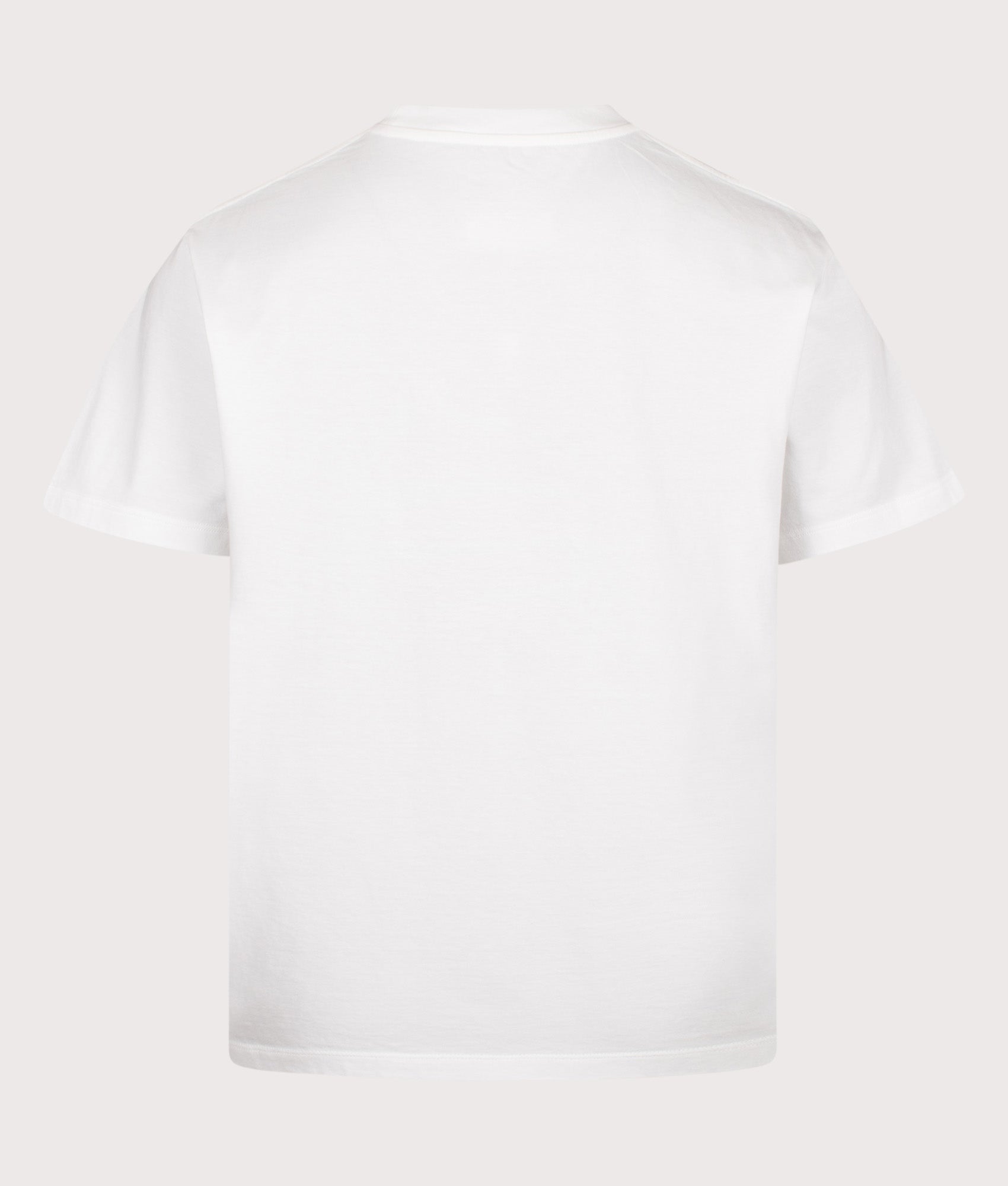 MM6 Maison Margiela Relaxed Fit Six Print T-Shirt in Off White at EQVVS Menswear. Back shot.
