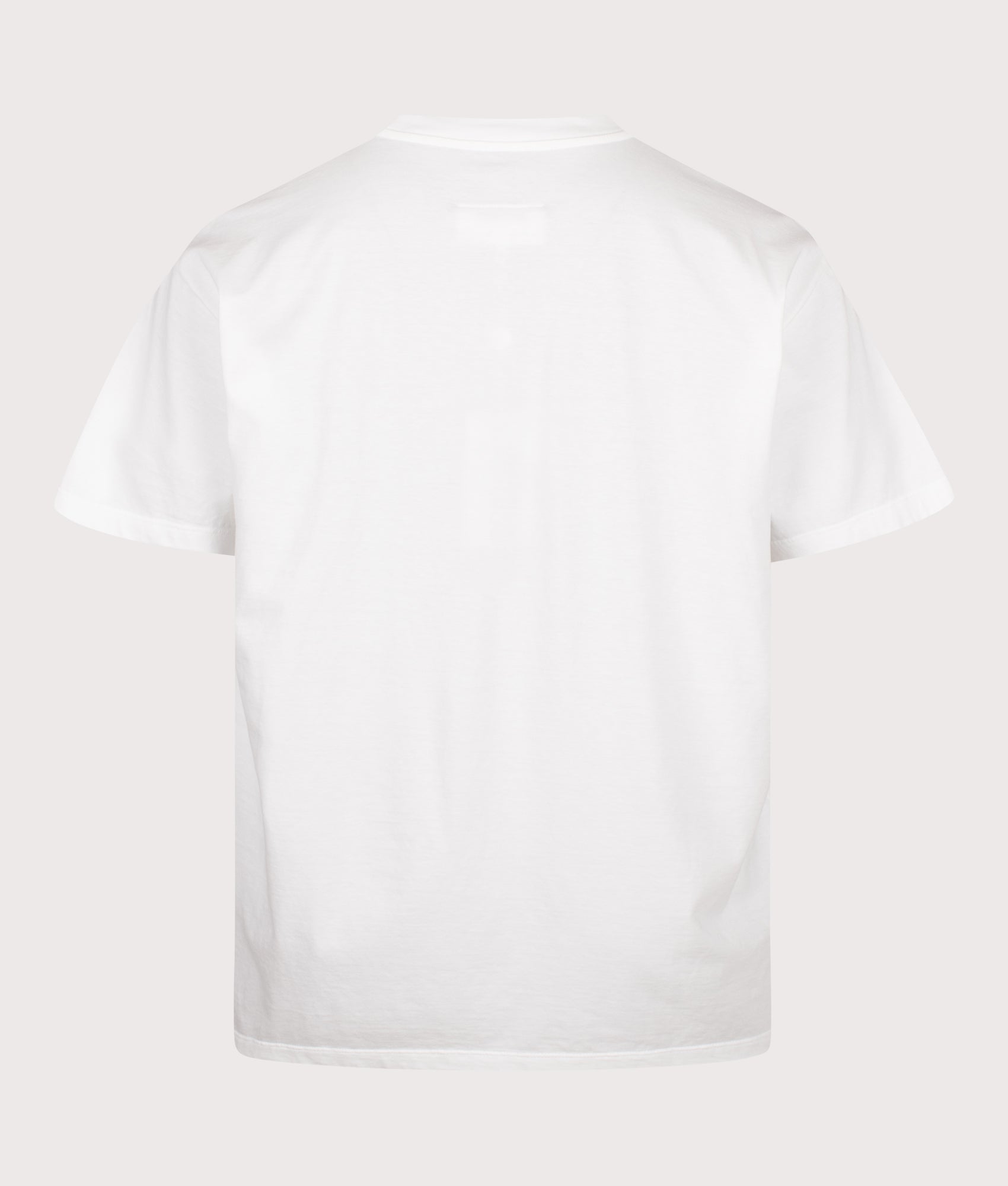 MM6 Maison Margiela Relaxed Fit Numeric T-Shirt in White at EQVVS Menswear. Back shot.