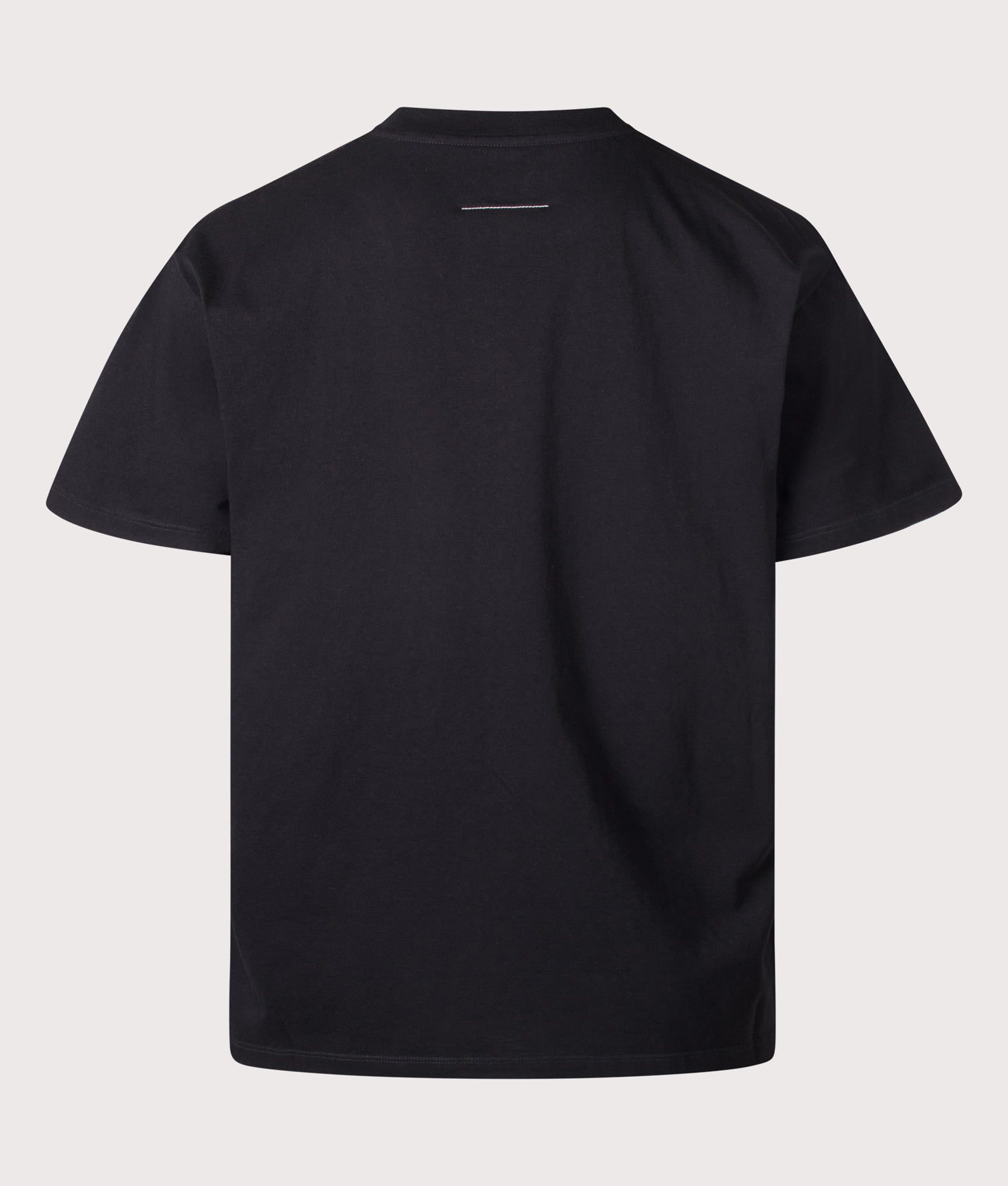 MM6 Maison Margiela Relaxed Fit Numeric T-Shirt in Black at EQVVS Menswear. Back shot.