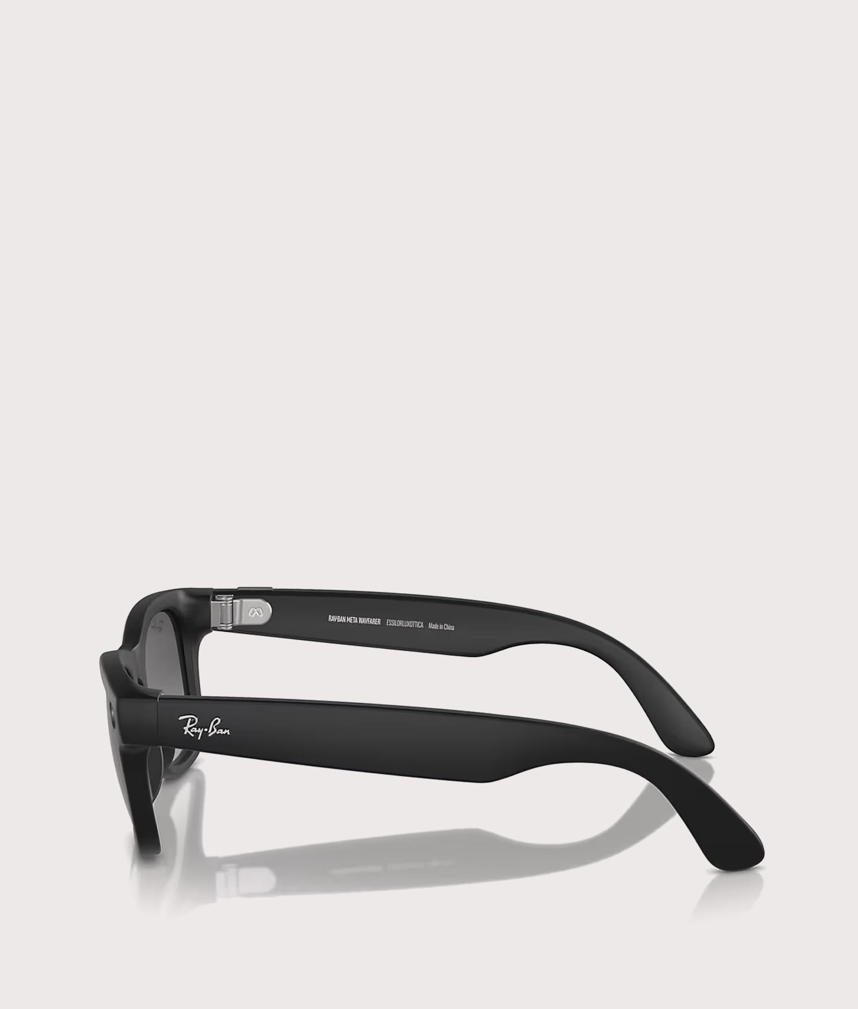 Meta Wayfarer Sunglasses. Shot by EQVVS. Side shot.
