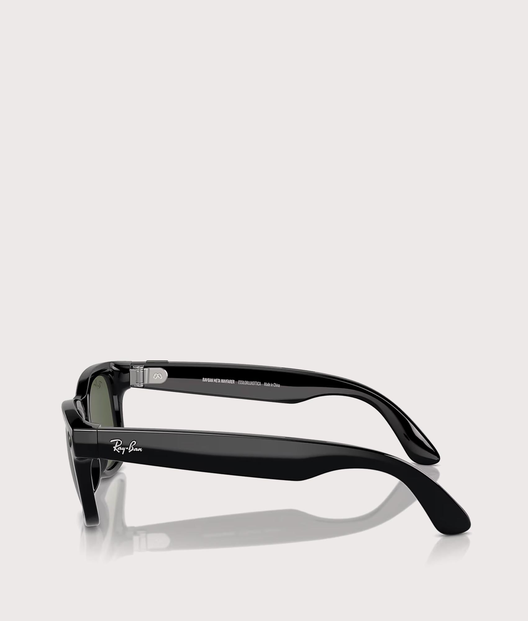 Meta Wayfarer Sunglasses. Shot by EQVVS. Side shot.