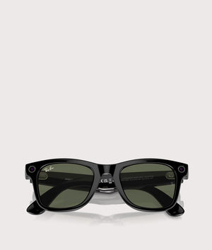 Meta Wayfarer Sunglasses. Shot by EQVVS. Folded front shot.