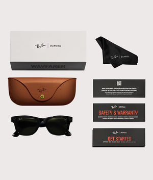 Meta Wayfarer Sunglasses. Shot by EQVVS. Full shot.