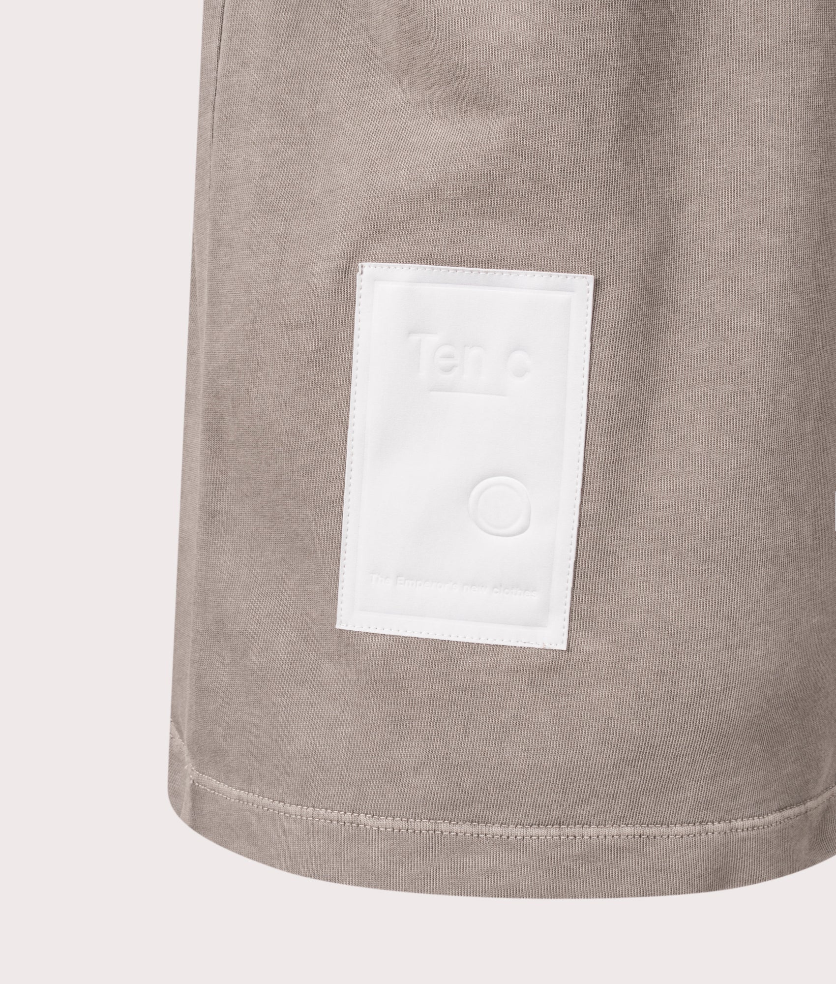 Mineral Garment Dyed Polo Shirts in Iron Grey by Ten C at EQVVS Menswear. Detail Shot.
