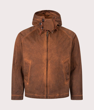 Fade Dyed Anorak Jacket by Ten c in Brown. Shot by EQVVS. Front shot.