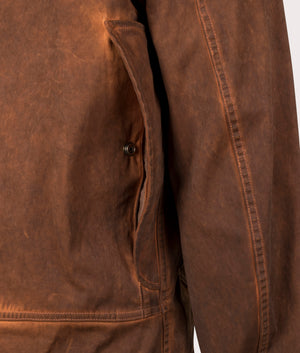Fade Dyed Anorak Jacket by Ten c in Brown. Shot by EQVVS. Back detail shot.