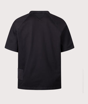 Manica Corta T-Shirt in Black | 100% Cotton | Ten c | EQVVS | Back shot 