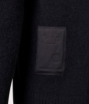 Maglieria Girocollo Jumper by Ten c in Black. Shot by EQVVS. Detail shot.