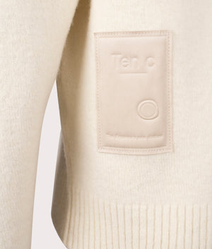 Maglia Con Cappuccio Hoodie by Ten c in  Chalk. Shot by EQVV. Detail shot.