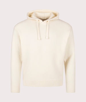 Maglia Con Cappuccio Hoodie by Ten c in  Chalk. Shot by EQVV. Front shot.