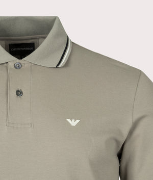 Eagle Logo Polo Shirt Green, Emporio Armani, EQVVS, Detail
