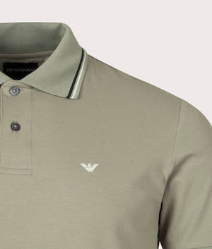 Eagle Logo Polo Shirt Salvia Emporio Armani EQVVS, Detail.