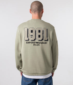 Emporio Armani - graphic Logo Sweatshirt - Salvia - EQVVS