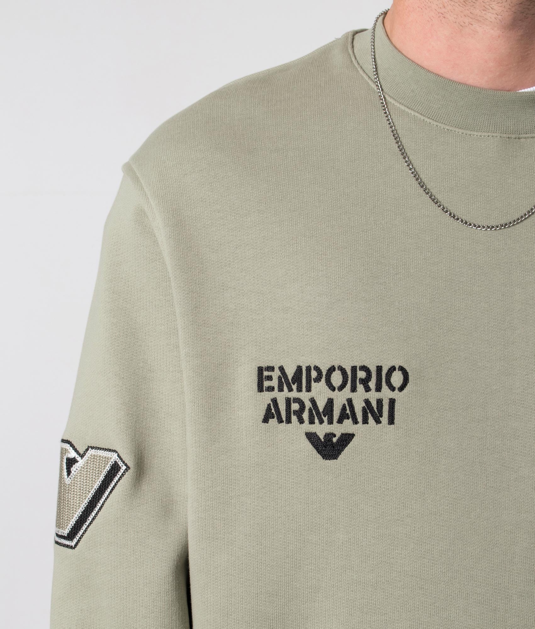 Emporio Armani - graphic Logo Sweatshirt - Salvia - EQVVS