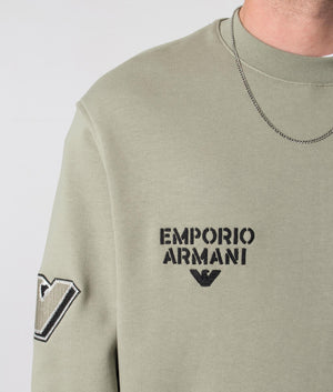 Emporio Armani - graphic Logo Sweatshirt - Salvia - EQVVS