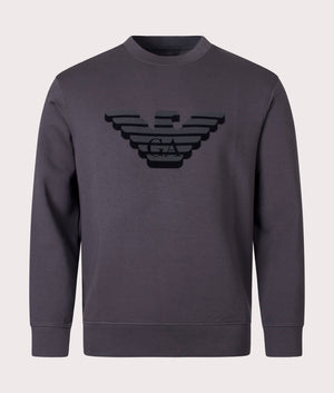 Eagle Logo Sweatshirt - Ombra Eagle -Emporio Armani - EQVVS